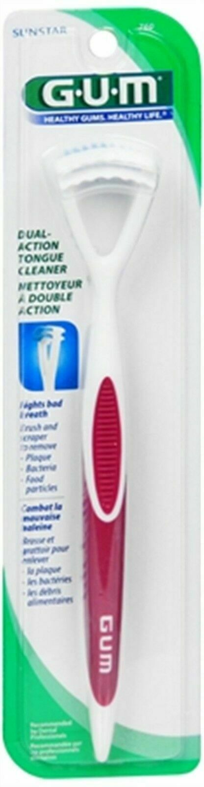 Genuine Gum Dual-action Tongue Cleaner 1 Each (pack Of 2)