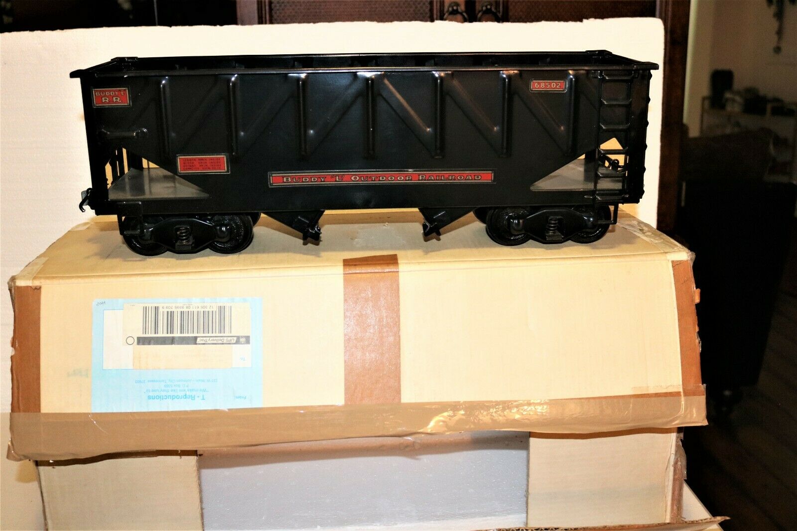 Mint T-reproductions Buddy L Railroad No.68502 Hopper Car W/box & Original Foam