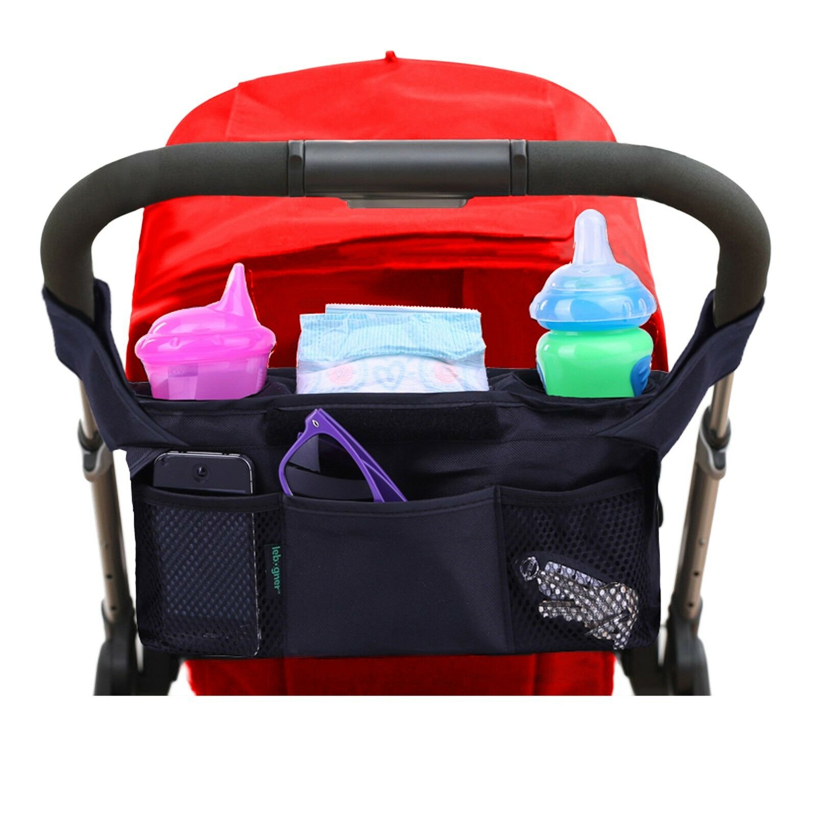 #1 Best Quality Lebogner Luxury Stroller Organizer, Baby Diaper Stroller Bag.