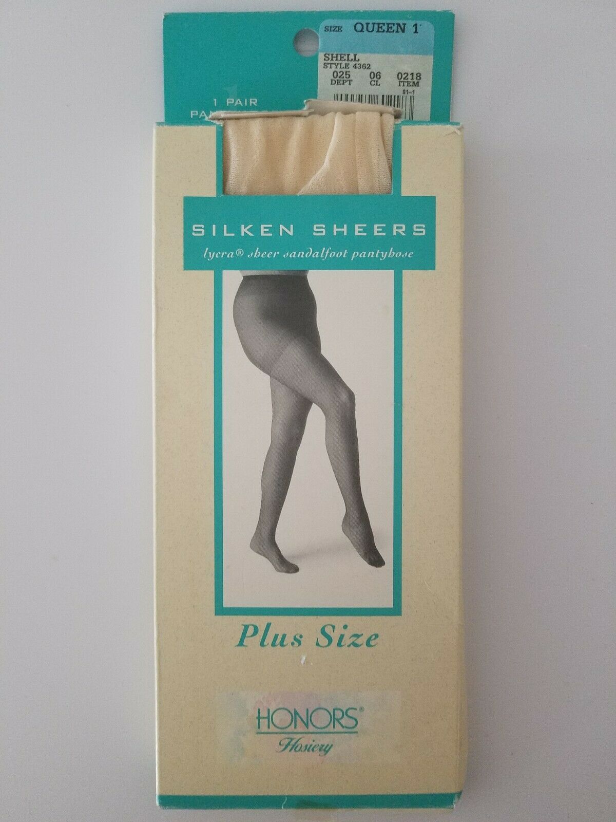 Honors Plus Size Hosiery Silken Sheer Pantyhose - Shell - 1994 Queen Size 1