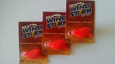 Windstorm All Weather Whistle Orange - Package Of 3