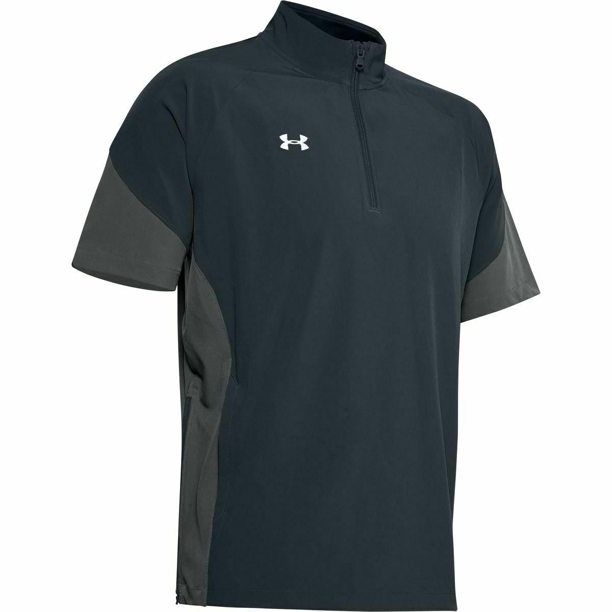 Under Armour Boys Squad Short Sleeve 1/4 Zip Pullover Steel Ylg