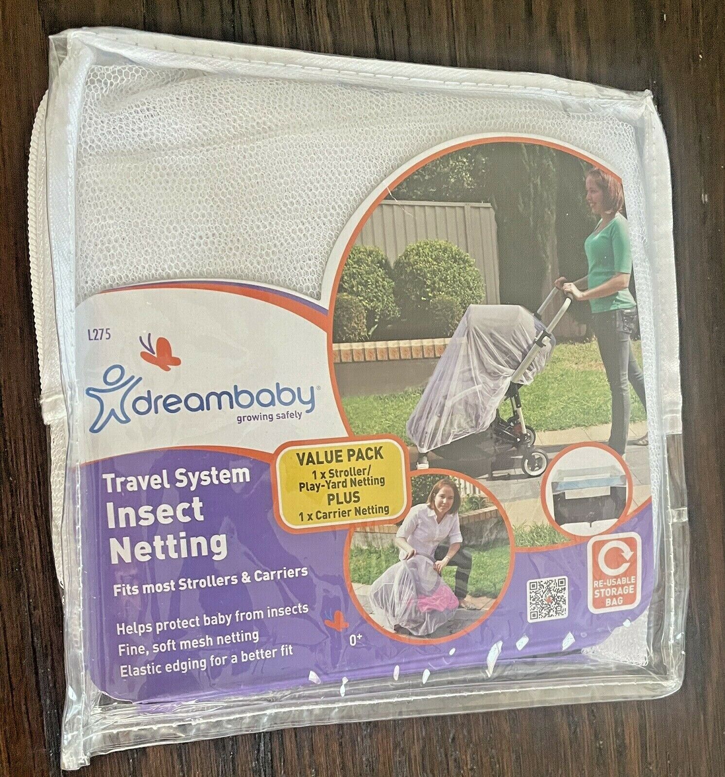 New Dreambaby 2 Pack Stroller & Carrier Netting System- Protects Against Insects