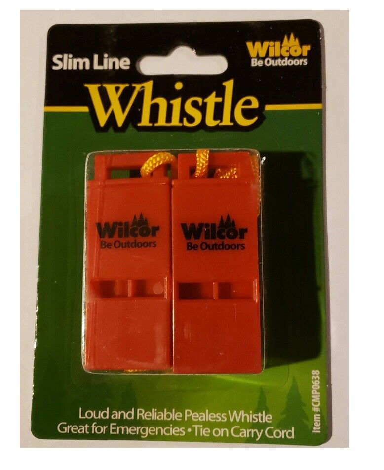 Hiking Whistle Safety Emergency Loud Pealess - 2 Pack