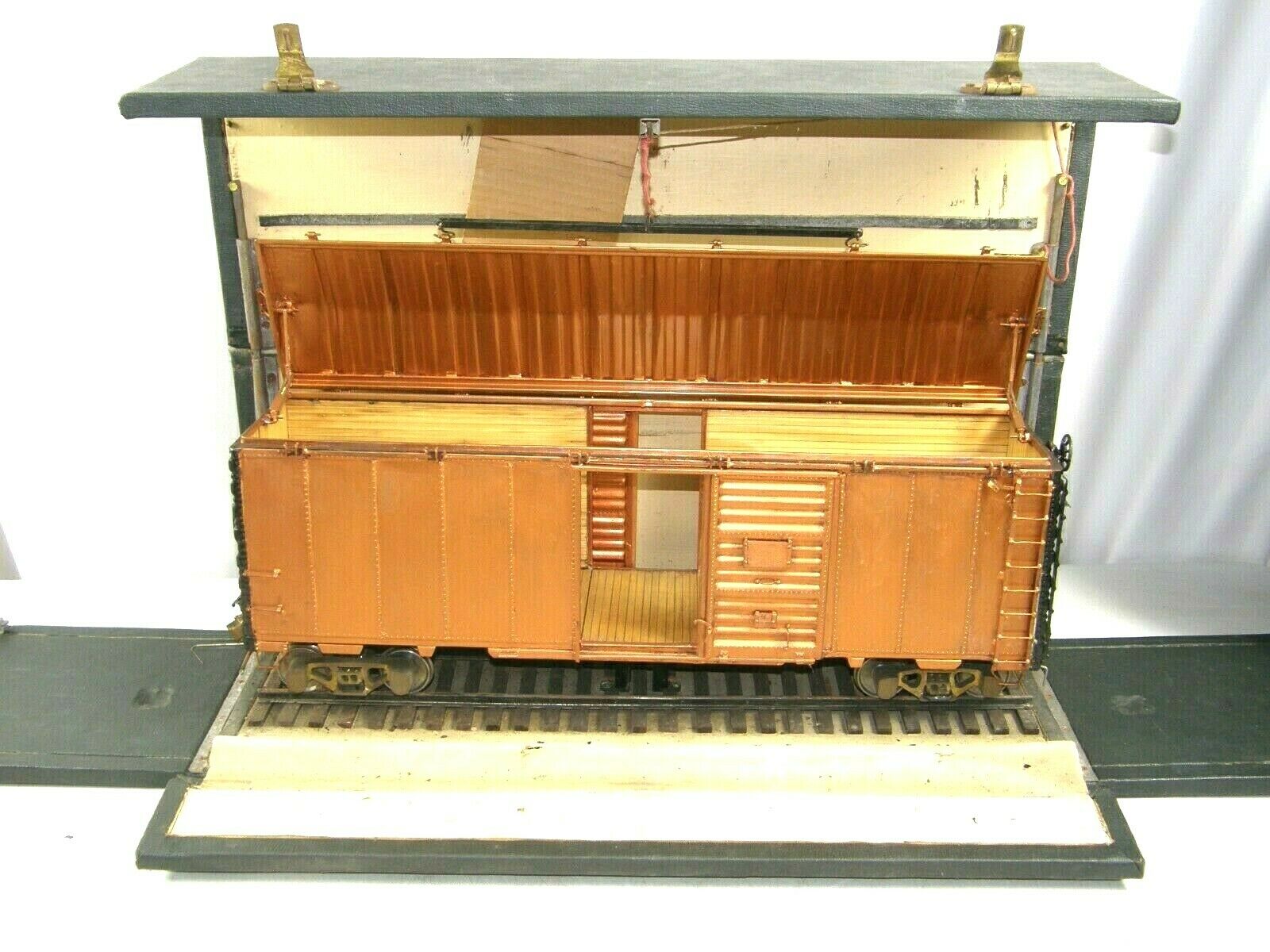 Antique Prototype Salesman Sample Railroad Train Hinged Roof Freight Box Car