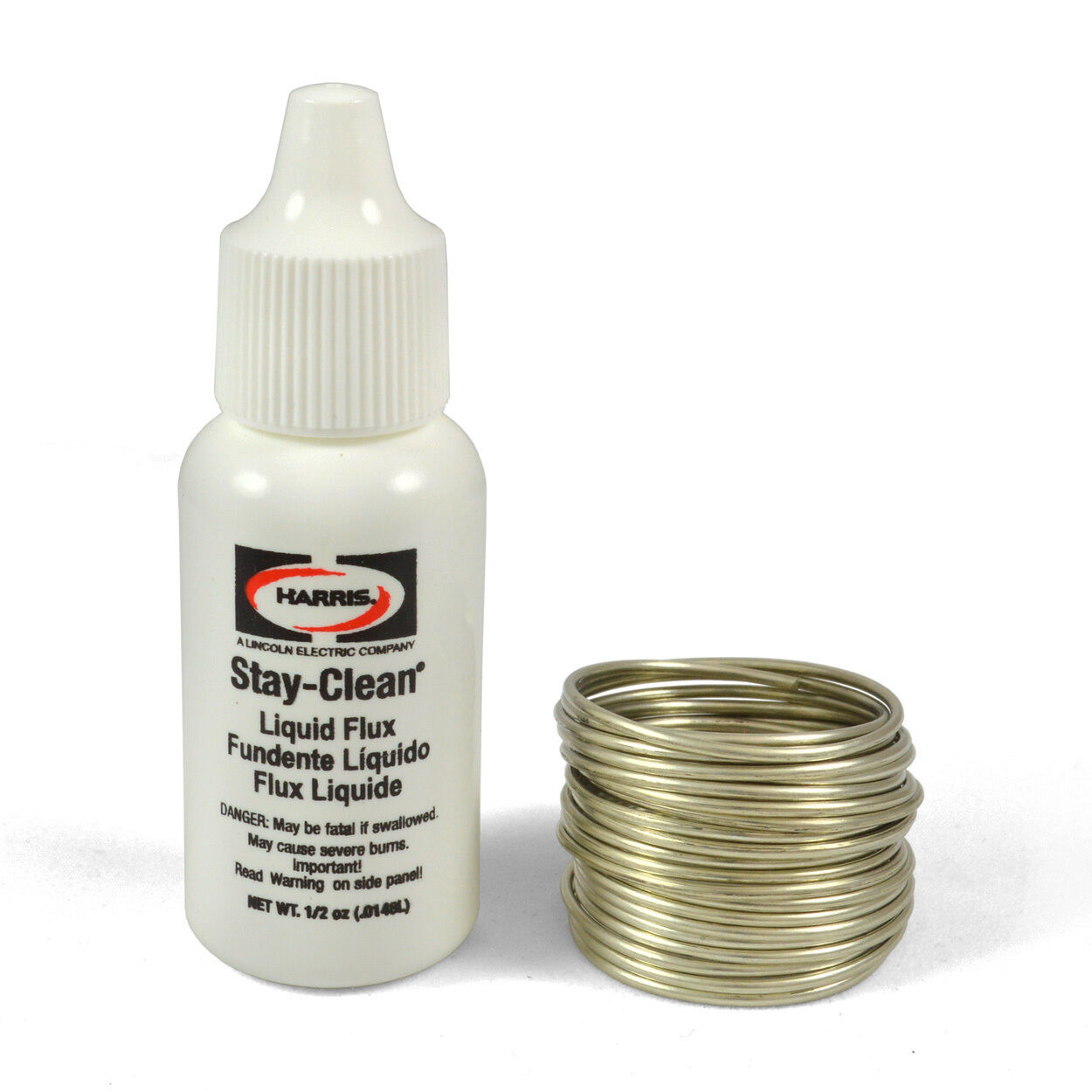 Harris Stay-brite Silver Bearing Solder & Stay Clean Liquid Flux Kit, Sbskpop