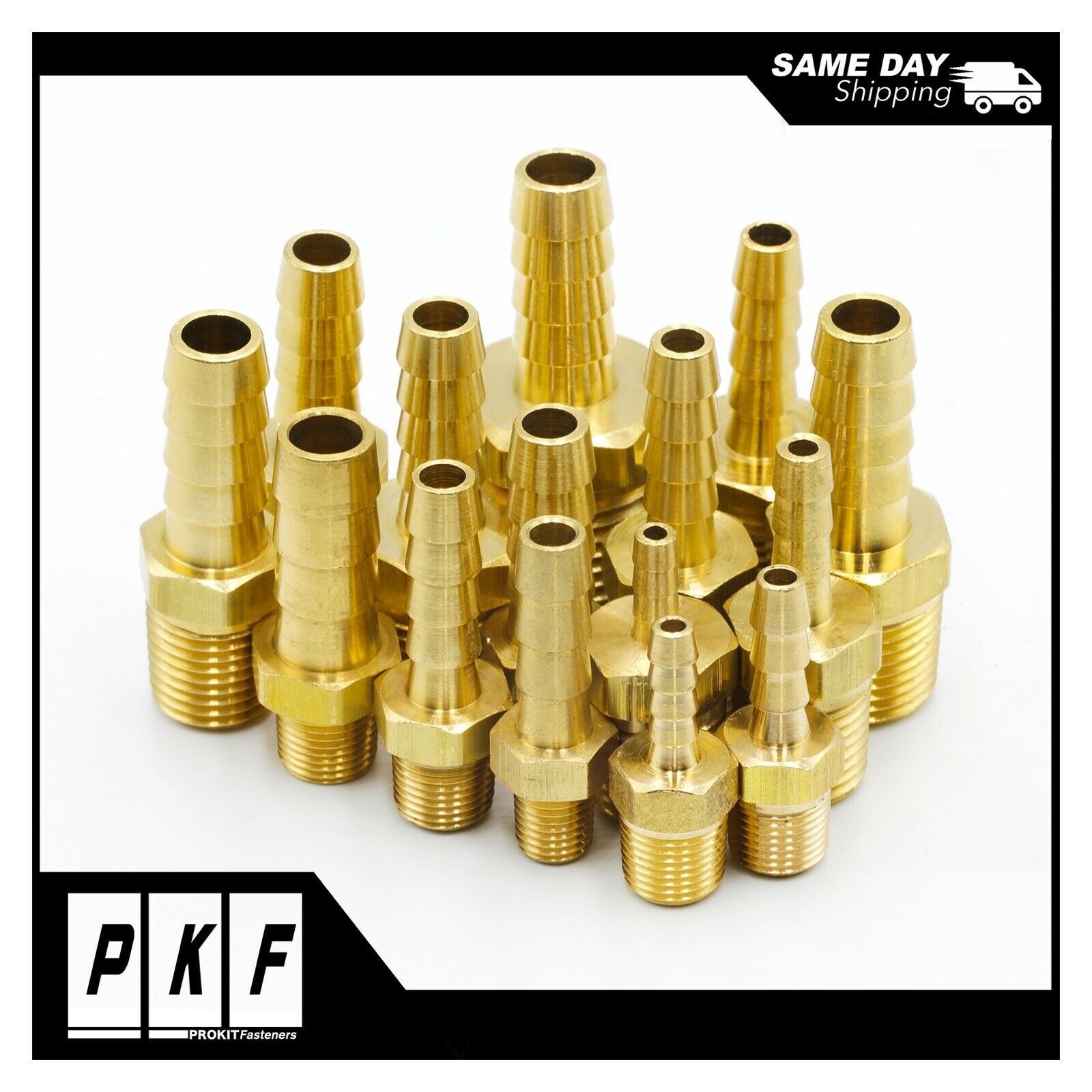 Brass Hose Barb X Npt Straight Fittings | Select Size | Enter Qty