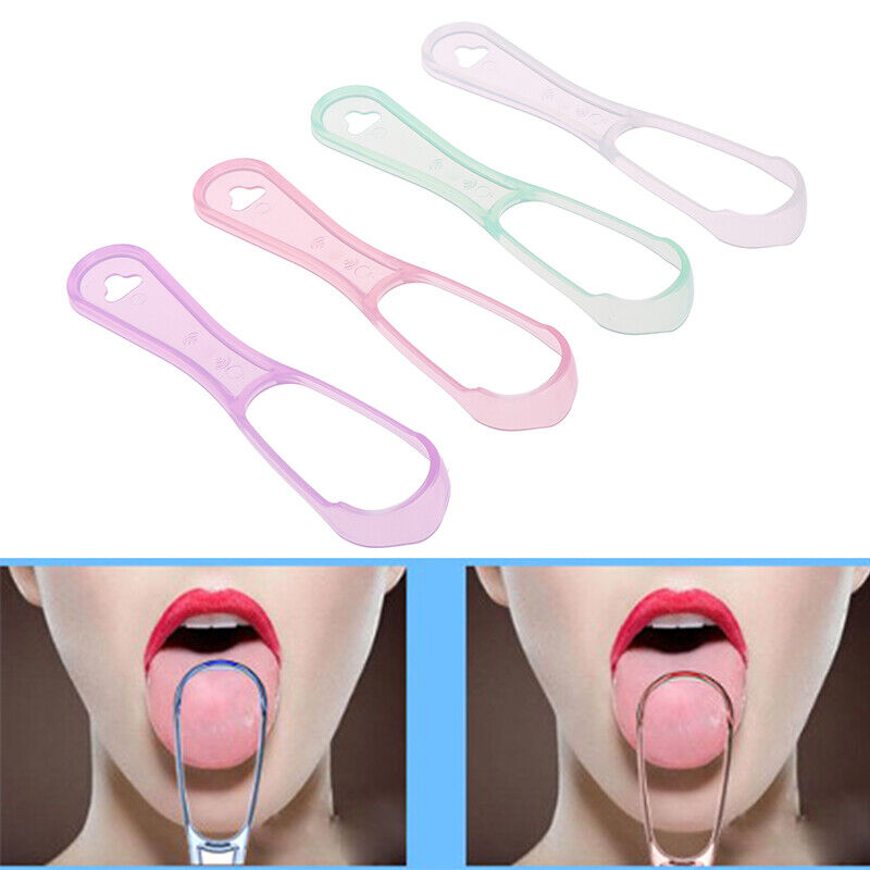 Food Grade Plastic Tongue Scraper Adult Tongue Cleaner Brush Oral Oral Care #