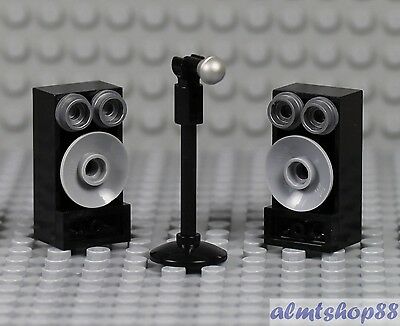 Lego - Microphone Stand W/ Speakers - Rock Singer Karaoke Star Band Minifigure