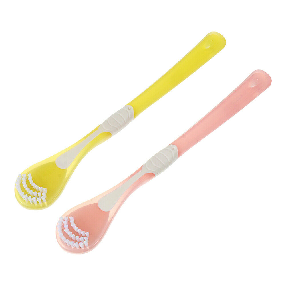 2pcs Adult Tongue Scaper Oral Care Home  Practical Travel Tongue Brushes